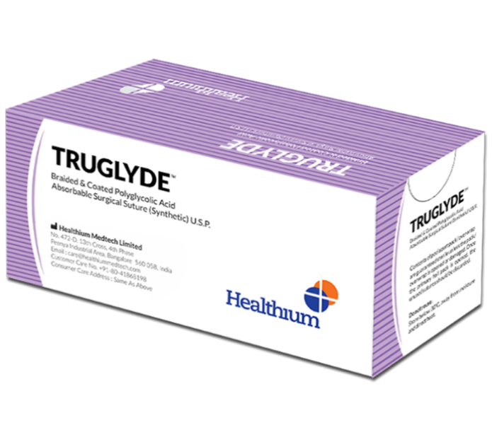 TRUGLYDE VIOLET U.S.P. 0, 20CM , 1/2 , TAPER CUTTING 30MM